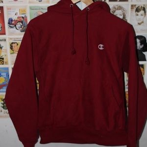 Red champion hoodie
